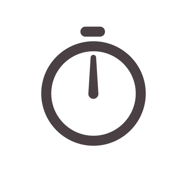 Väckarklocka pilikonen. Vector stoppur timer clock enkel linje tecken för webben eller app gränssnittsmall — Stock vektor