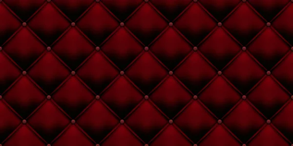 Real vermelho vintage couro estofos fundo de couro com botões padrão. Vetor de luxo fundo de veludo vermelho com textura de botão sem costura padrão —  Vetores de Stock