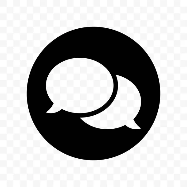 Dialogové okno chat bubliny, Faq otázky a informace vektorové KRUHOVÁ ikona — Stockový vektor
