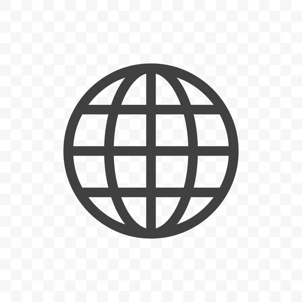 World earth globe vector icon. Language change, travel mobile app and web site interface element