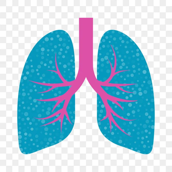 Longen vector pictogram. Koude hoest en acute bronchitis, longkanker astma en stop hoesten slijmoplossende behandeling — Stockvector