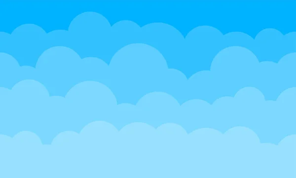 Σύννεφα φόντο του ουρανού. Μπλε Διάνυσμα καρτούν διαβάθμισης συννεφιασμένο ουρανό μοτίβο απρόσκοπτη υπόβαθρο — Διανυσματικό Αρχείο