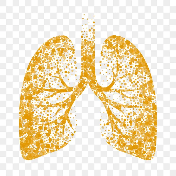 Icono de vector de tos seca. Pulmones, tos fría y seca — Vector de stock