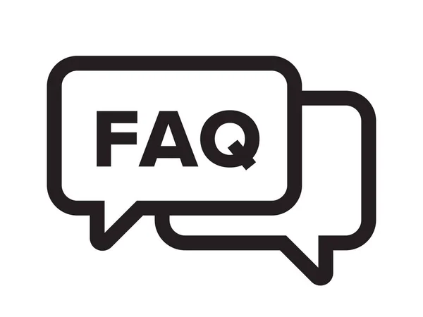 Faq 聊天气泡，询问对话框矢量 Web 图标 — 图库矢量图片