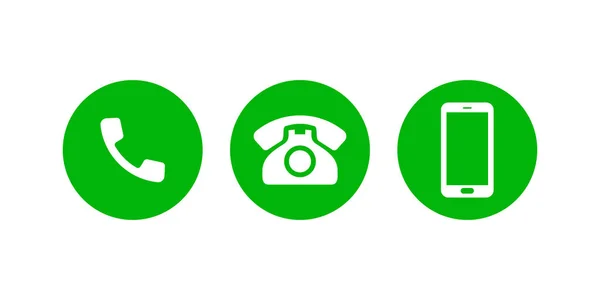 Vektor-Symbole für Mobiltelefone. Unterstützung Kontakt Anruf Web-Ikone — Stockvektor