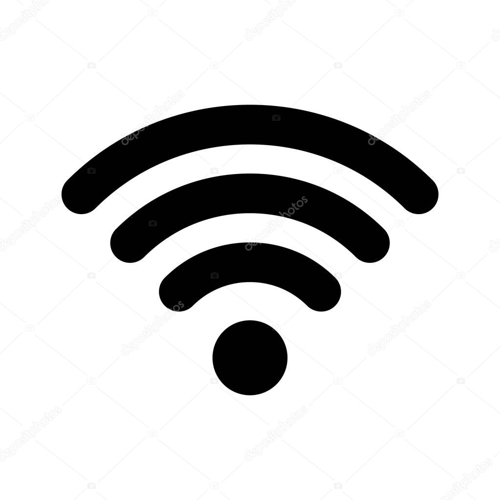Wi-Fi internet icon. Vector wi fi wlan access, wireless wifi hotspot signal sign