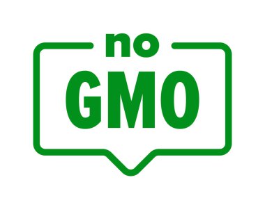 Gdo ücretsiz simgesi, gıda ürün paketi etiketi. Vektör no Gdo çerçeve contası