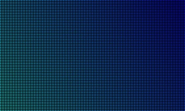 LED video wall screen texture background. Vector blue light LED diode gradient, digital video screen