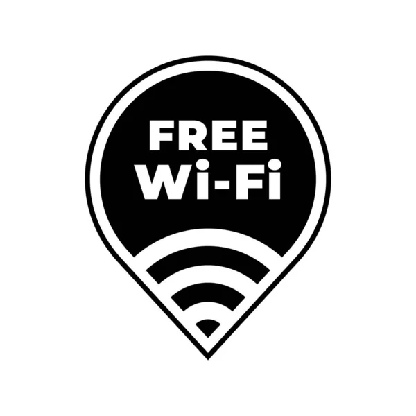 Зона бесплатного беспроводного доступа в Интернет. Бесплатная наклейка wi-fi wlan — стоковый вектор