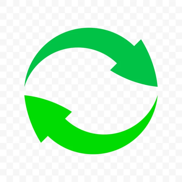 Recycle pijlen cirkel icoon. Vector Eco afvalemmer teken, biologisch hergebruik en Recycle bio pakket symbool — Stockvector