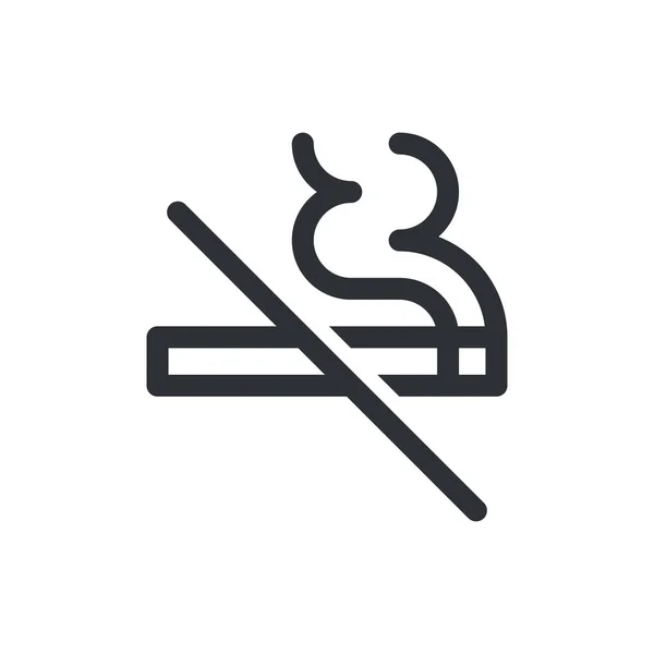 Nenhum ícone vetor fumante. Fumaça de cigarro proibida kein rauchen ou rauchverbot, sem fumaça, ne pas fumer e nenhum modelo de sinal de aviso de tabagismo —  Vetores de Stock