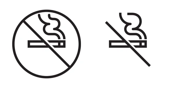 Kein rauchendes Vektorsymbol. Zigarettenrauchen verboten, Warnschild für den Nichtraucherbereich — Stockvektor