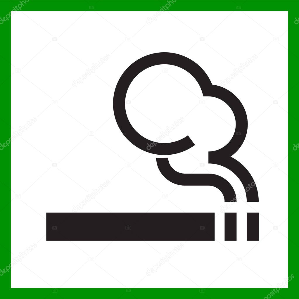 Smoking Area Vector Icon Cigarette Smokers Zone Smoking Permitted Raucherzone And Fumar Permitido Logo Sign Premium Vector In Adobe Illustrator Ai Ai Format Encapsulated Postscript Eps Eps Format