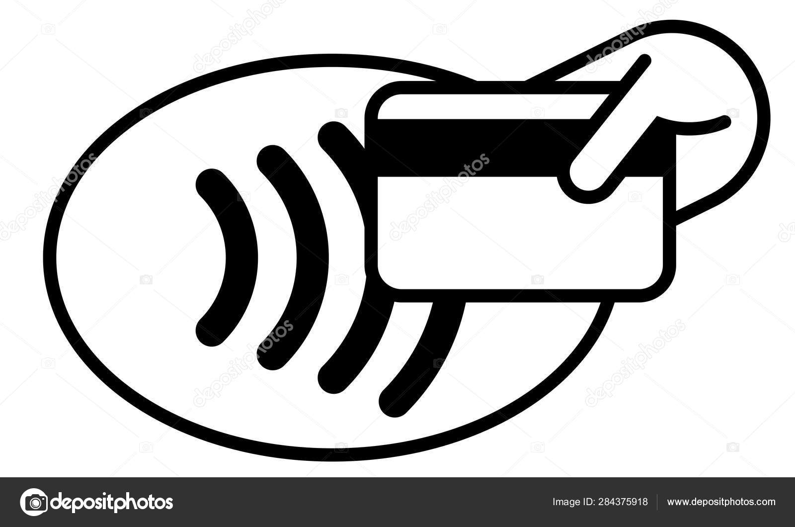 Contactless Payment Credit Card, ATM Insert Card Vector NFC Contactless Pay  Wave And Pay Pass POS Terminal Icon Stock Vector By ©avector 284375836