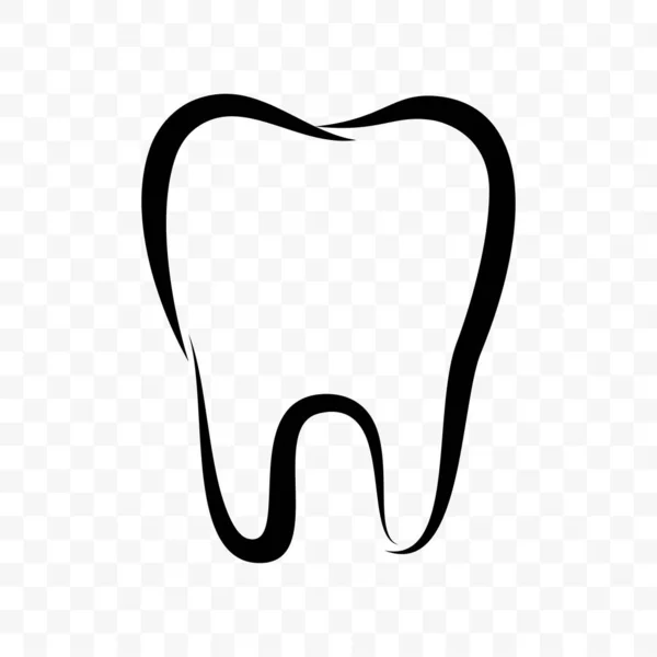 Ícone de vetor de contorno de dentes. Clínica odontológica, pasta de dentes e etiqueta de embalagem de enxaguatório bucal dental, logotipo do dente saudável —  Vetores de Stock