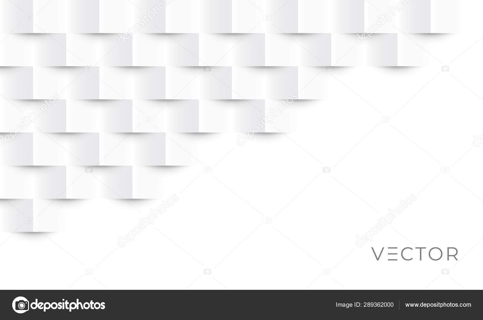 White geometric texture pattern background. Abstract 3d square paper  creative graphic design. Wallpaper and modern business background Stock  Vector Image by ©avector #289362000