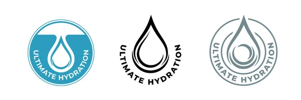 Hidratação Ícone Gota Água Hidratação Produtos Cosméticos Cuidados Com Pele —  Vetores de Stock