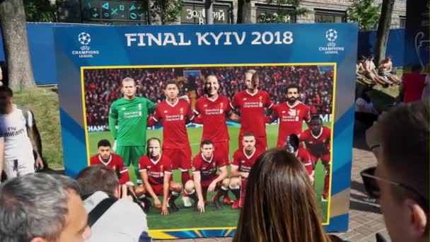 Kiev Oekraïne Kan Uefa Champions League Final Cup 2018 Real — Stockvideo
