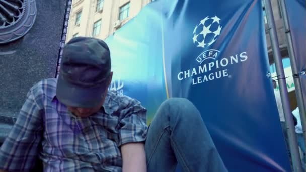 Kyiv Ucrania Mayo Uefa Champions League Final Cup 2018 Real — Vídeo de stock