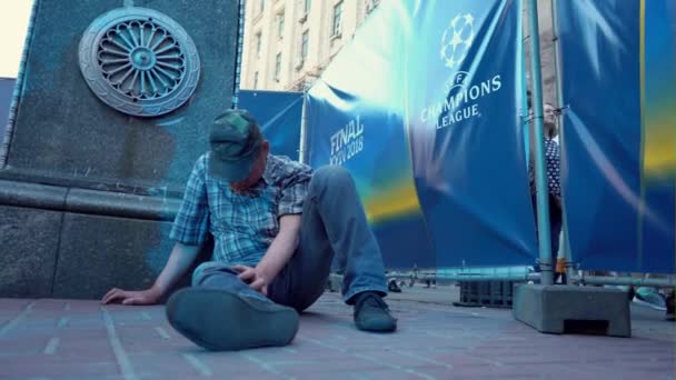 Kyiv Ukraine Maio Uefa Champions League Final Cup 2018 Real — Vídeo de Stock