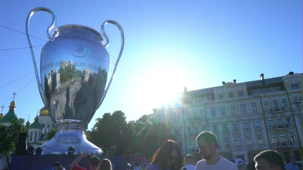 Kijów Ukraina Maja Uefa Champions League Final Pucharu 2018 Symbole — Wideo stockowe