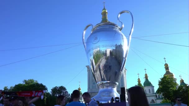 Kijów Ukraina Maja Uefa Champions League Final Pucharu 2018 Symbole — Wideo stockowe