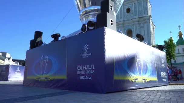 Kijów Ukraina Maja Uefa Champions League Final Pucharu 2018 Symbole — Wideo stockowe