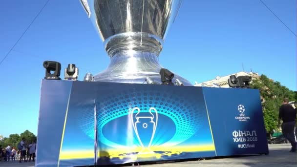 Κίεβο Ουκρανία Μαΐου Uefa Champions League Τελικό Μουντιάλ 2018 Σύμβολα — Αρχείο Βίντεο