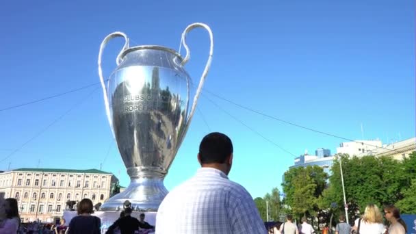 Kijów Ukraina Maja Uefa Champions League Final Pucharu 2018 Symbole — Wideo stockowe