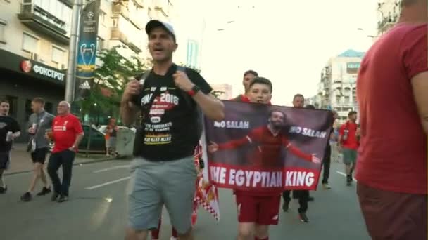 Kijów Ukraina Maja Uefa Champions League Final Pucharu 2018 Real — Wideo stockowe