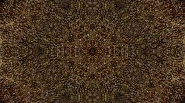 Kahve çekirdekleri kaleydoskop. Disko, festival, tasarım için çikolata arka plan. Coffee shop tasarım. Tahıl dönüyor. Kahve soyutlama. Tahıl öğütme. Kahverengi metal ile süsleme