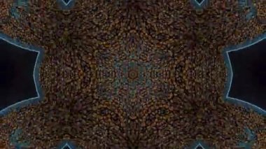 Kahve çekirdekleri kaleydoskop. Disko, festival, tasarım için çikolata arka plan. Coffee shop tasarım. Tahıl dönüyor. Kahve soyutlama. Tahıl öğütme. Kahverengi metal ile süsleme