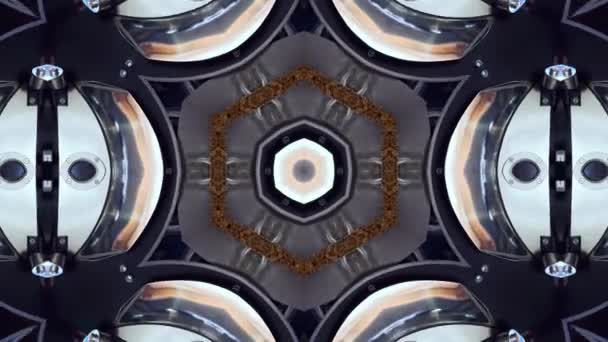 Kaleidoscope Coffee Beans Chocolate Background Disco Festival Design Coffee Shop — Stock Video