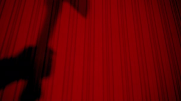 Чоловік Вбиває Жертву Сокирою Вбивство Тінь Злочинця Стіні Хеллоуїн Кімната — стокове відео