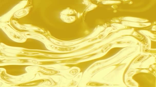 Рідке Золото Рідкий Метал Візуальні Ілюзії Хвилі Рухаються Абстрактна Рухома — стокове відео