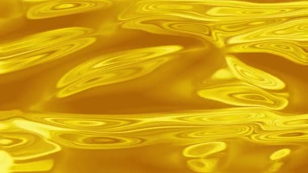 Oro Líquido Metal Líquido Ilusiones Visuales Ondas Movimiento Líquido Móvil — Vídeo de stock