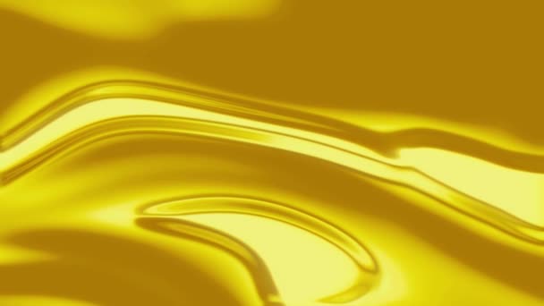 Жидкое Золото Жидкий Металл Визуальные Иллюзии Движущиеся Волны Абстрактная Движущаяся — стоковое видео
