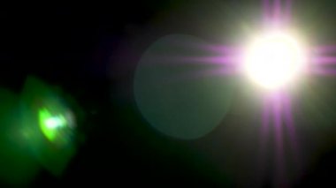 Büyük arka lens flare siyah arka plan üzerine