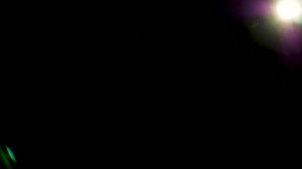 フレームの隅に抽象的なレンズフレア — ストック動画