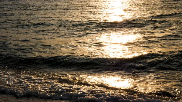 Paysage Marin Soleil Dans Les Nuages Coucher Soleil Sur Mer — Photo