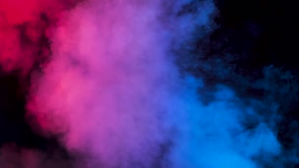 Abstract smoke in blue and red lights — Stock Video