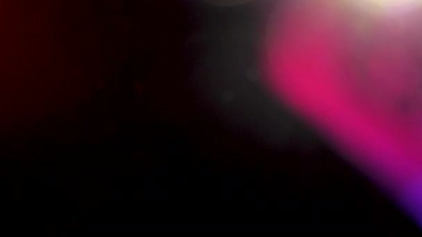 动态五颜六色的抽象透镜耀斑 — 图库视频影像