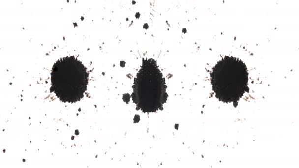 Abstrait gouttes d'encre organiques capturées — Video