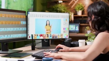 Fotoğrafçı profesyonel fotoğraf düzenleme yazılımı veya uygulama kullanır