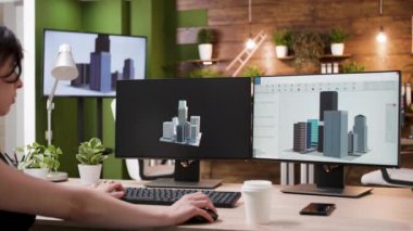 Yeni binalarda profesyonel 3d tasarım yazılımı nda arşılı çalışma