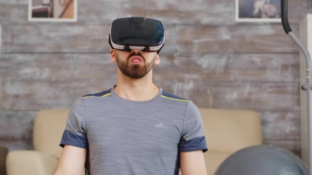 VR esercizi di respirazione yoga — Video Stock