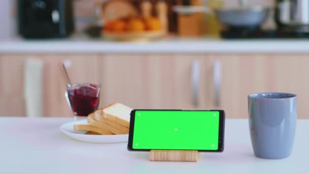 Display verde sul cellulare — Video Stock