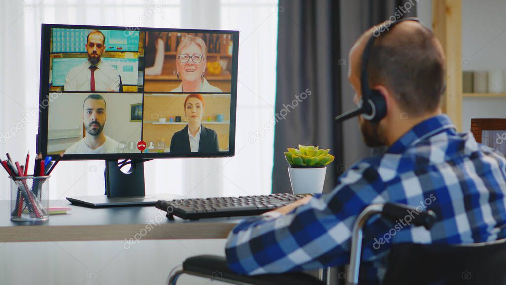 Video call working from home
