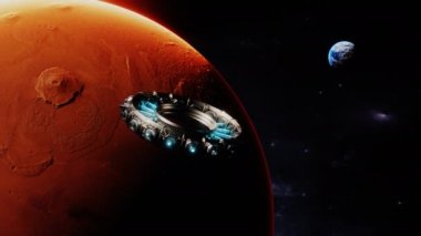 Mars yörüngesindeki uzay gemisi