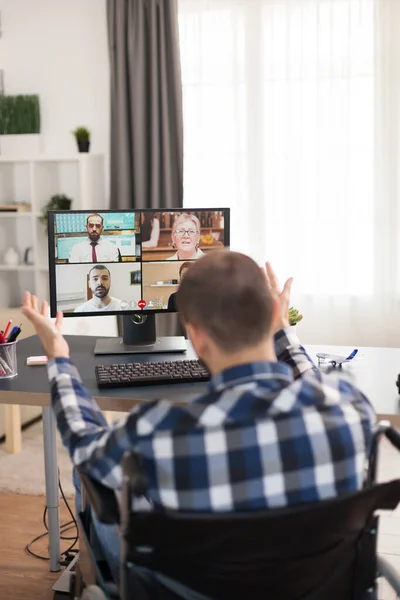 Online-Videoanruf für Unternehmen — Stockfoto